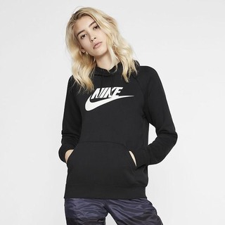 Hanorace Nike Sportswear Essential Fleece Pullover Dama Negrii Albi | XVBI-80743